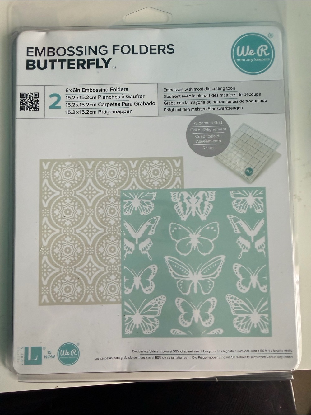 We R Memory Keepers Butterfly Embossing Folders 2-Pack Plastic